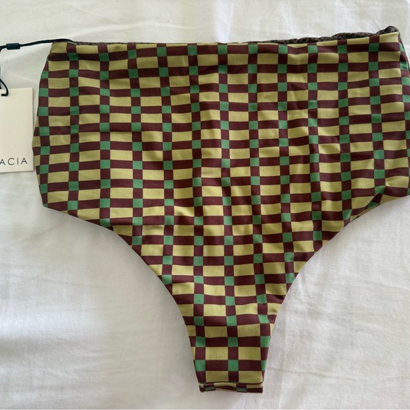 acacia swimwear Other - Acacia Swimwear Seychelles Gaucho Checkered Bikini Bottom